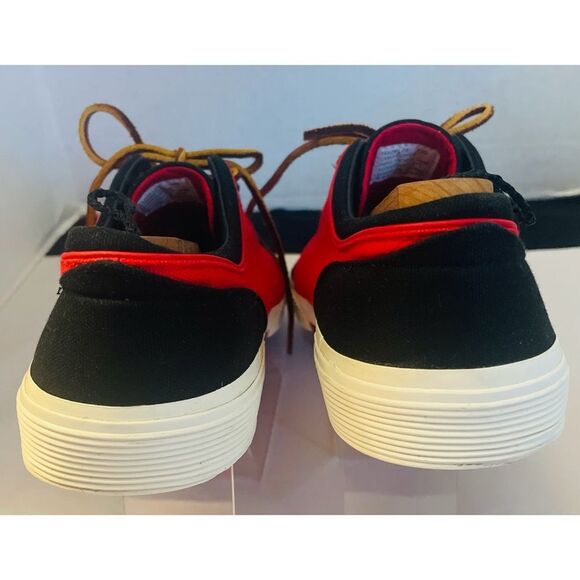 Polo Ralph Lauren Faxon Red and Black Casual Canvas Men's Shoes Size 10D - Picture 8 of 11